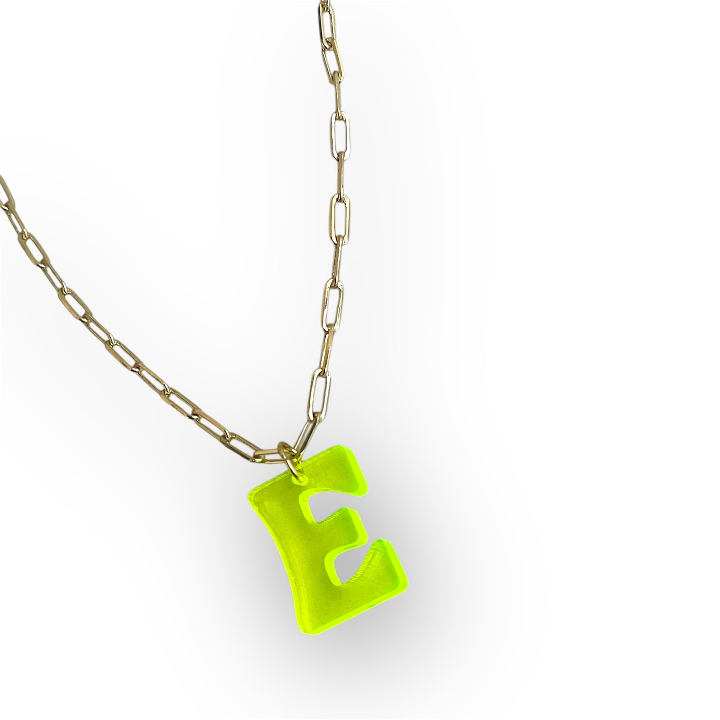 Acrylic Intial Monogram Necklace |